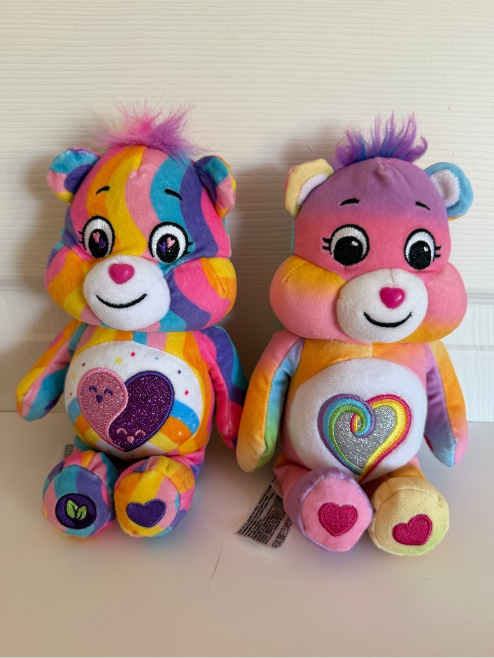 Two Care Bears plush. Togetherness and Friends Forever Bears